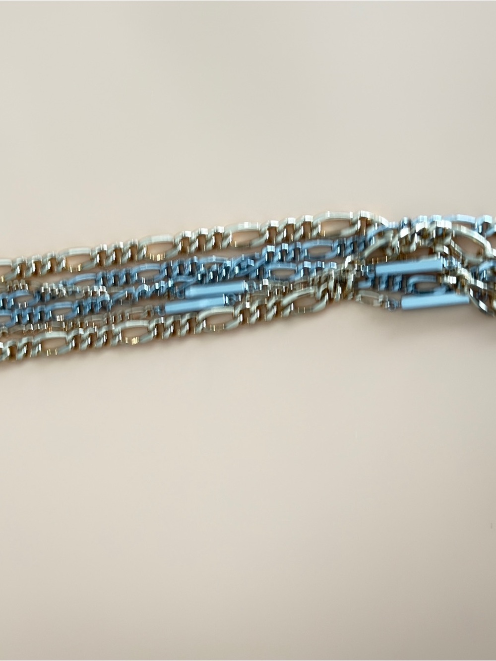 DKNY Two-Tone Bar & Chain Layered Collar Necklace, 16" + 3" extender/ - Picture 3 of 9